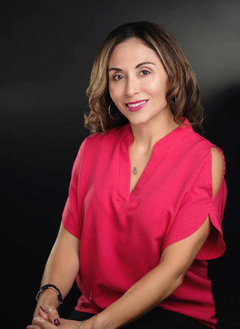 Marcela Casas during a home visit in Boca Raton, Florida
